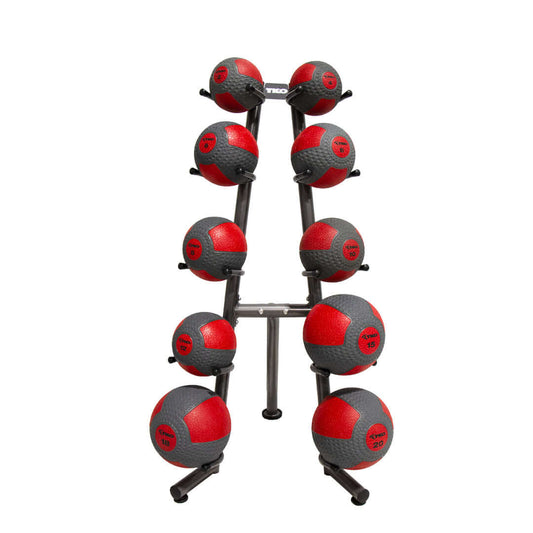 TKO 2-20 lb Medicine Ball Set w/ 10-Ball Rack