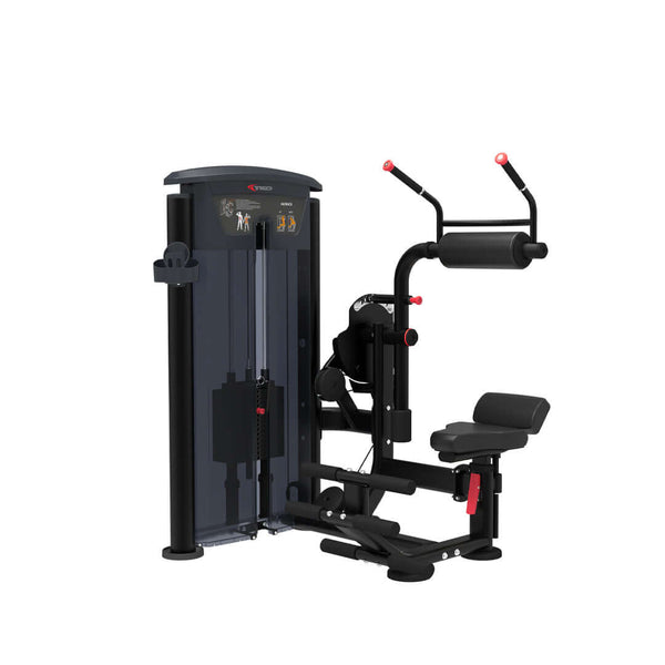 TKO Signature Abdominal Crunch / Back Extension Machine 160 lb Weight Stack