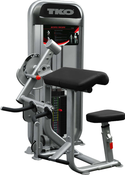 TKO Achieve Dual Bicep Curl / Tricep Extension Machine 170 lb Weight Stack