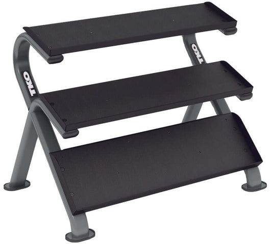 TKO 3-Tier Horizontal Dumbbell Rack w/ Oval Tubing